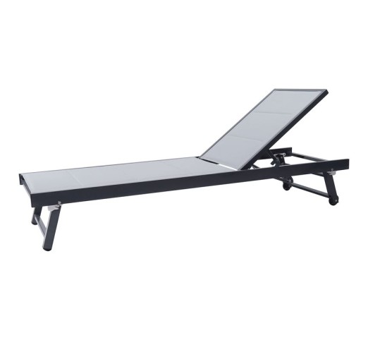 POOL Lounger / Aluminium Anthracite - Textilene Grey