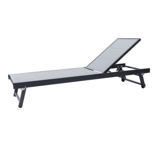 POOL Lounger / Aluminium Anthracite - Textilene Grey
