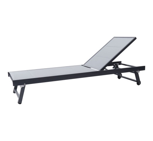 POOL Lounger / Aluminium Anthracite - Textilene Grey