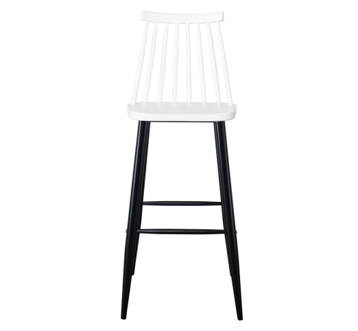 LAVIDA Bar Stool Metal Black - PP White
