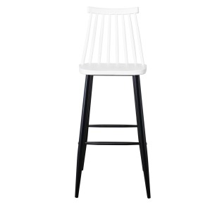 LAVIDA Bar Stool Metal Black - PP White