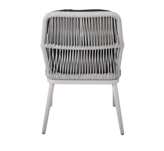ALLEY Armchair Alu/Wicker Grey/Cushions Anthracite