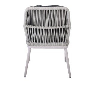 ALLEY Armchair Alu/Wicker Grey/Cushions Anthracite