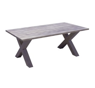 ALLEY Τραπέζι Dining Κήπου - Βεράντας 220x94cm / ALU Grey