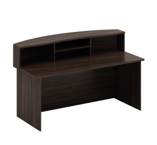 RECEPTION Desk 180x90x105cm Dark Walnut 2