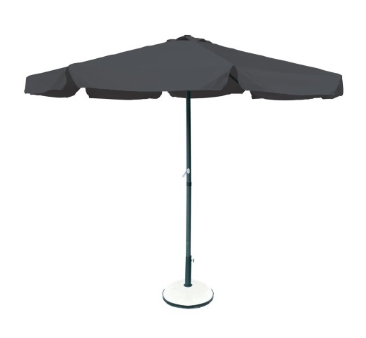 UMBRELLA Ø200cm ALU / Anthracite - Fabric Grey