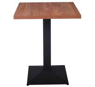 MARCO Table 60x60cm / Walnut Melamine - Black Base 41x41cm 2