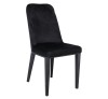 CASTER Chair / Metal Black Paint - Black Velure Fabric