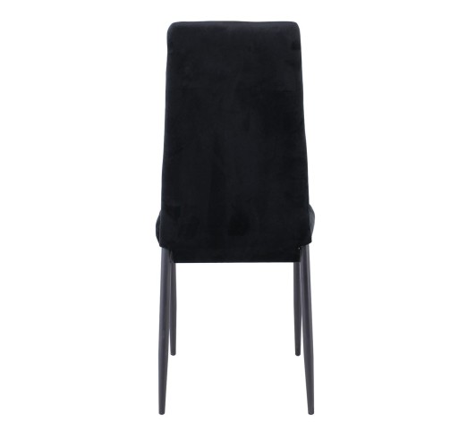 JETTA Chair Black Velure Fabric - Black Paint