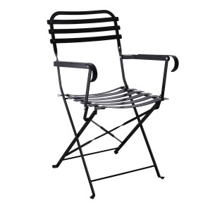 ZAPPEIOU Folding Armchair / Metal - Black