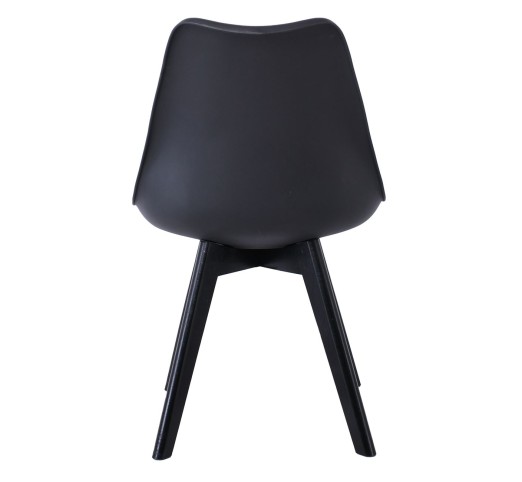 MARTIN Chair / PP Black - Wooden Leg Black - Assembled Cushion