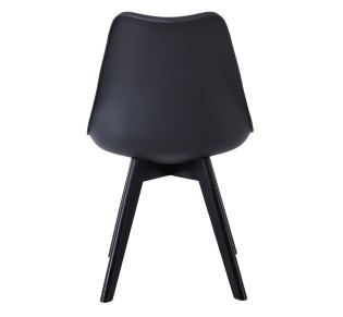 MARTIN Chair / PP Black - Wooden Leg Black - Assembled Cushion