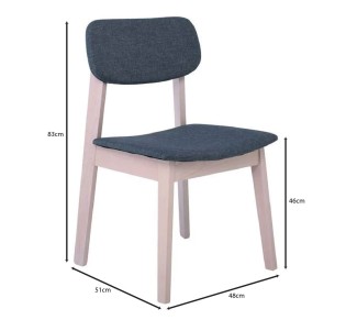 DAMA Chair Natural / Fabric Grey
