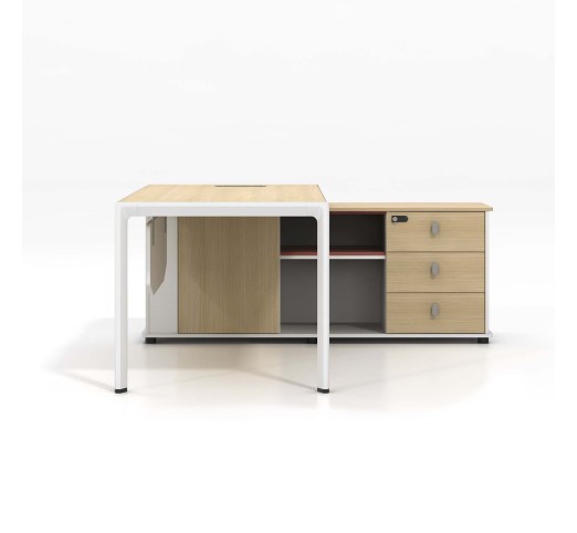 THESIS Γραφείο Αναστρέψιμη Γωνία 180x160cm / Απόχρωση Beech - Άσπρο