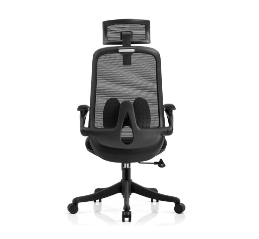 BF3950 Πολυθρόνα Γραφείου Διευθυντή / Mesh Μαύρο - Ύφασμα Μαύρο
