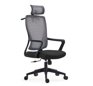 BF3850 Manager Armchair Grey Mesh/Black Fabric 2