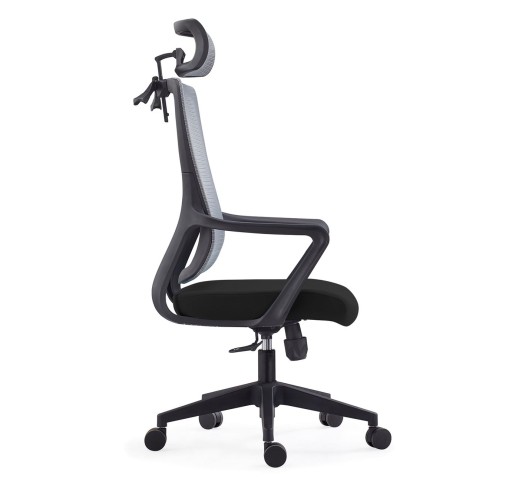BF3850 Manager Armchair Grey Mesh/Black Fabric