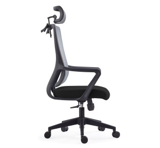 BF3850 Manager Armchair Grey Mesh/Black Fabric