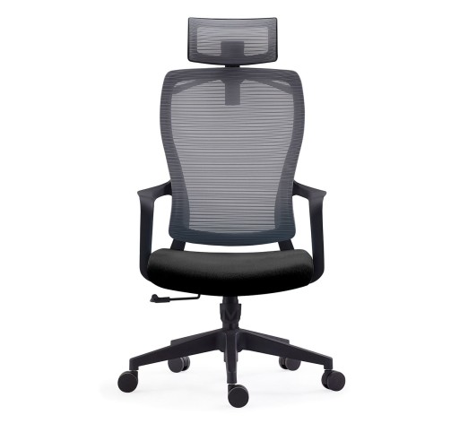 BF3850 Manager Armchair Grey Mesh/Black Fabric