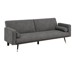 CLICK Sofa - Bed Fabric Suede Grey