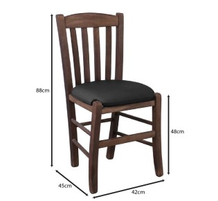 CASA Chair / Beech Impregnation Walnut - PU Black