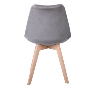 MARTIN Chair Velure Grey - Αssembled Cushion