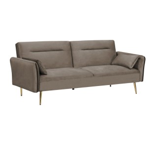 FLICK Sofa - Bed 3 Seater / Velure Brown Fabric