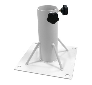 Metal Ground Base for Straw Beach UMBRELLA / White 2