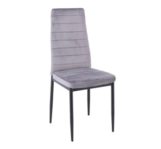 JETTA Chair / Metal Black - Velure Fabric Grey 2