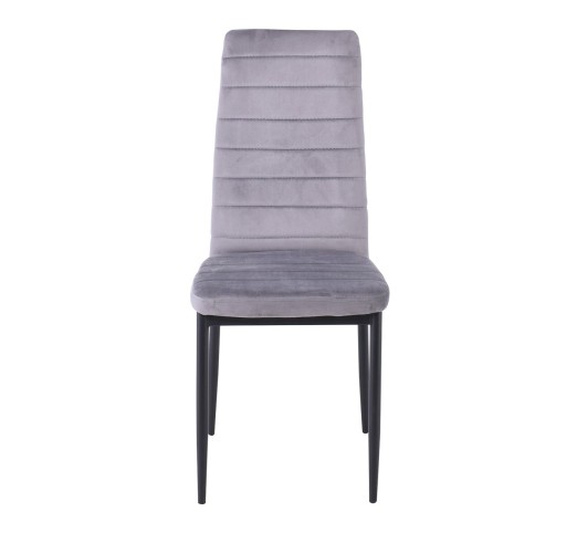 JETTA Chair / Metal Black - Velure Fabric Grey