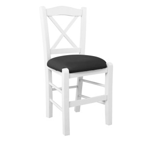 METRO Beech Chair Impregnation Lacquer White / PU Black