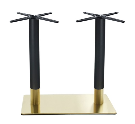 RIVA Βάση Τραπεζιού Μακρόστενη Gold 70x40cm / Inox 201 - Black 21,2Kg