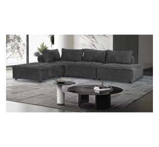 LARRY Corner Sofa / Fabric Dark Grey