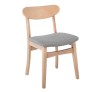 DOM Chair / Oak - Fabric Grey