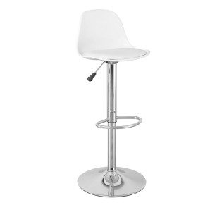 MARTIN Bar Stool Chrome / PP - PU White
