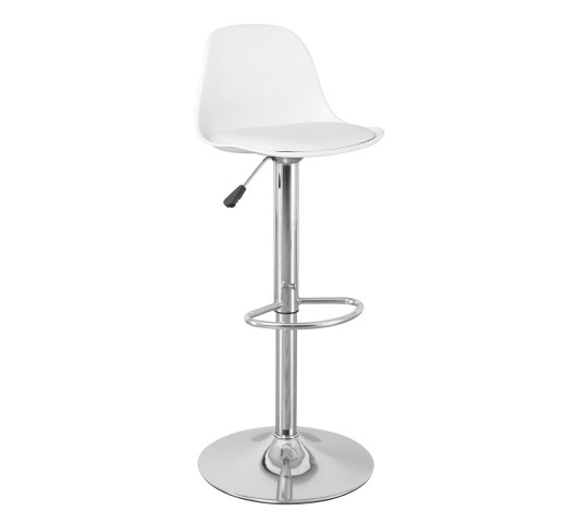 MARTIN Bar Stool Chrome / PP - PU White