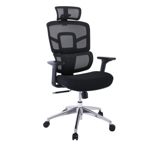 BF8400 Manager Armchair / Black Fabric - ALU Base