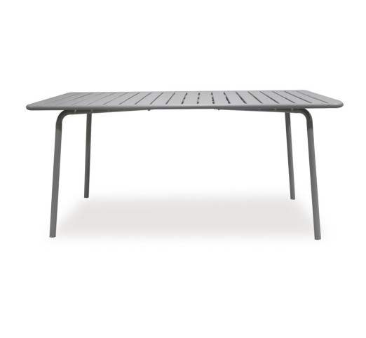 BRIO Slat Τραπέζι-Pro Κήπου - Βεράντας 160x90cm / Μέταλλο Βαφή Cool Grey 4C