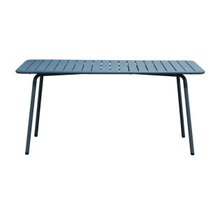 BRIO Slat Table 160x90cm Metal Sandy Blue 5415C