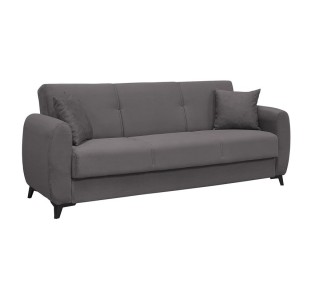 DARIO Sofa - Bed with Storage / 3 Seater - Fabric Grey