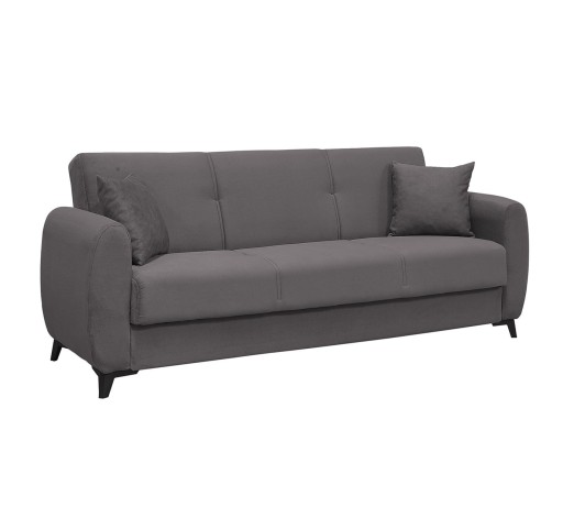 DARIO Sofa - Bed with Storage / 3 Seater - Fabric Grey