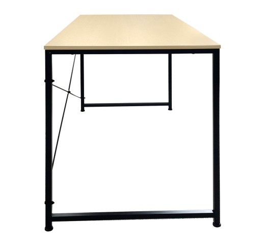 PC DESK 120x60cm / Black Metal - Melamine Maple