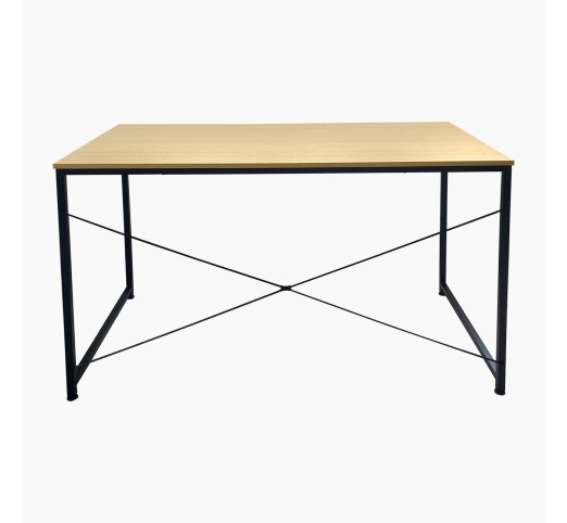 PC DESK 120x60cm / Black Metal - Melamine Maple