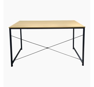 PC DESK 120x60cm / Black Metal - Melamine Maple