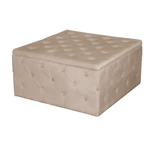 TIBOR Storage Stool Velure Cappuccino Fabric 2