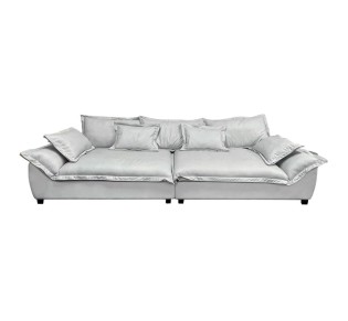 DARBY 3-seater Sofa Grey Stone Nabuk Fabric