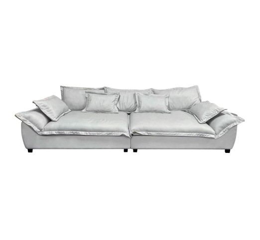 DARBY 3-seater Sofa Grey Stone Nabuk Fabric