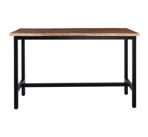 LIZARD Τραπέζι Bar 180x90cm / Μέταλλο Βαφή Μαύρο - Ξύλο Ακακίας Φυσικό