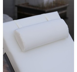 SUNLOUNGER Μαξιλάρι Ξαπλώστρας με Προσκέφαλο 196x60xH7cm / Ύφασμα Water Repellent Εκρού - Φερμουάρ