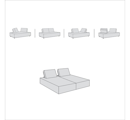 BRISTOL Multifunctional Corner Sofa / Fabric Light Grey